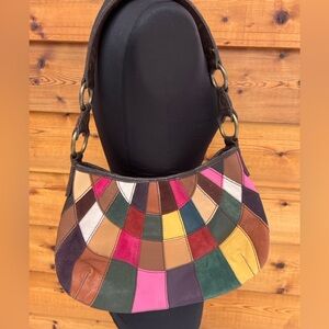 Lucky Brand Multicolor Patchwork Shoulder Bag